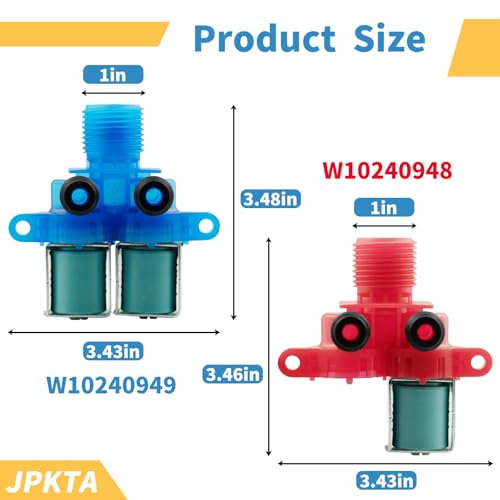 W10240949 Cold Water Inlet Valve MVWX655DW1 W10240948 Hot Water - Image 3
