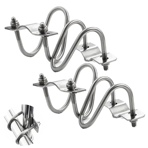 4 Pack Vertical Pipe Clip Cross Connector Clamp Mount OD - Image 2