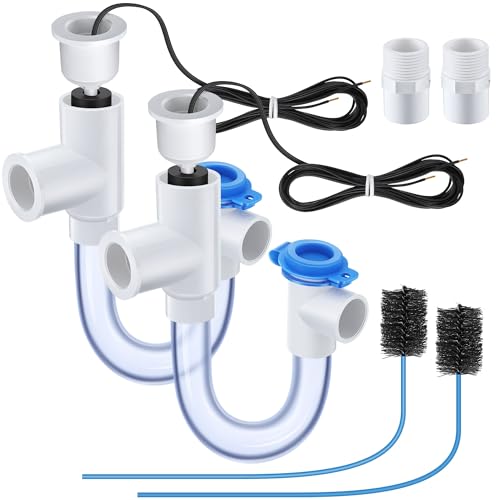 2 Pack 3/4" Condensate Trap with Built in Overflow Switch, White - Image 2