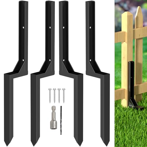 Fence Post Repair Kit, Heavy Duty Steel Ground Anchor Spike - Image 2