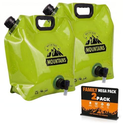2Pack Reusable Foldable Water Storage Bag, Camping Water - Image 2