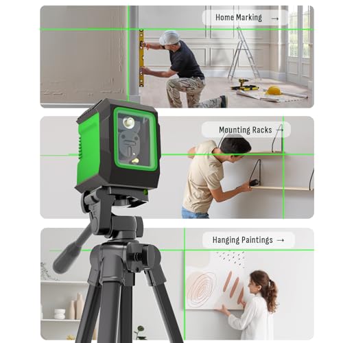Laser Level with 50” Tripod, 360° Self Leveling Cross Line - Image 7
