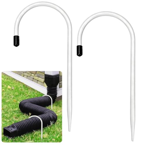 2 Pack Rain Gutter Downspout Extension Fixing Pin for 4" Round - Image 2