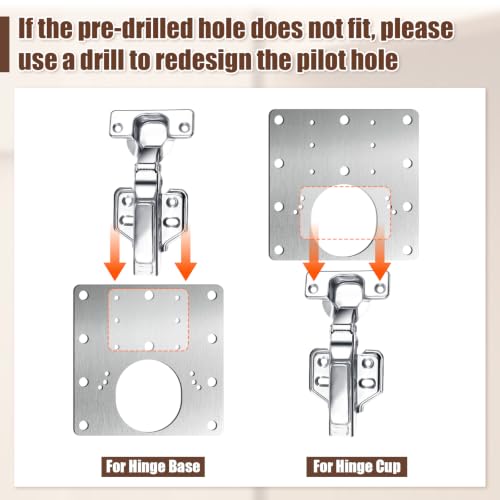 60PCS Cabinet Hinge Repair Plate, Stainless Steel Hinge | Home Repair - Image 4