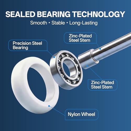 Nylon Garage Door Rollers 10 Pack 2-Inch Wheels 6200ZZ Bearings - Image 7