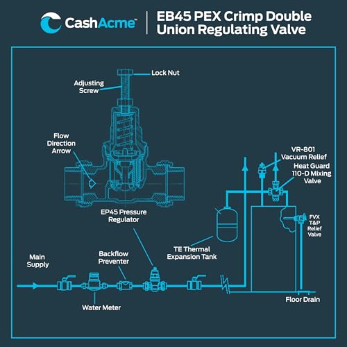 Cash Acme EB45 Pressure Regulating Valve, Double Union - Image 7