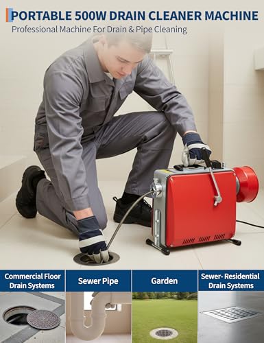 Garvee Portable Drain Cleaner Machine Electric Drain Drill - Image 4