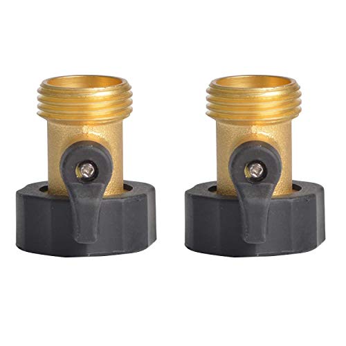 Heavy Duty Brass Shut Off Valves Garden Hose Connectors - Image 2