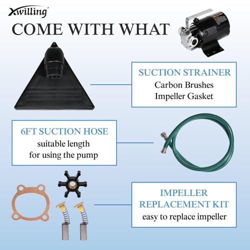 120V Electric Water Transfer Pump 330 GPH With ON/OFF Switch - Image 7