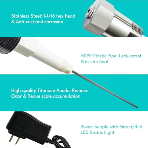Hex-Head Style Powered Titanium Anode Rod, Replace Magnesium - Image 5