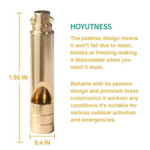 Brass Survival Whistle, 125 dB Loud Emergency Whistle - Image 4