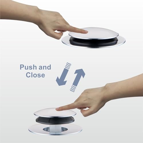 Tub Drain Stopper, Universal Pop Up Bathtub Drain Stopper, Chrome - Image 7