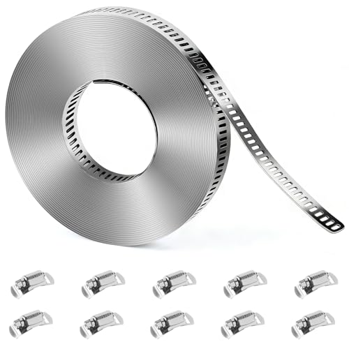 Hose Clamps DIY Kit 16 FT, Adjustable Metal Screw Clamps - Image 2