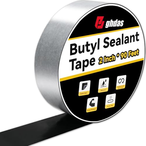 1 Pack Butyl Sealant Tape 2" X 90' - Double Sided - Black - Image 2