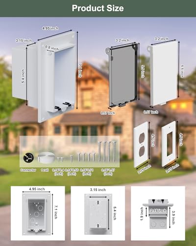 DBVR1W-1 Low Profile IN BOX Exterior Box, Outdoor Recessed - Image 4