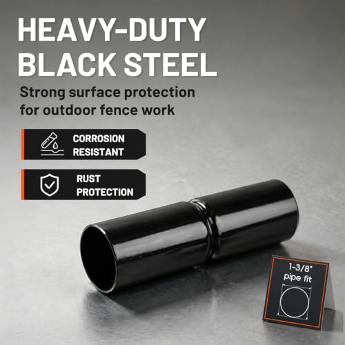 Antrader Top Rail Sleeve 1-3/8",Chain Link Fence Top Rail Sleeves - Image 5
