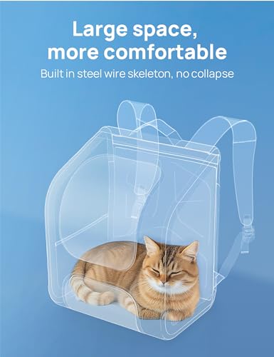Pecute Cat Backpack Carrier,Large Space Cat Bubble Backpack - Image 3