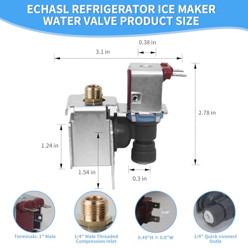 Upgrade WPW10498976 W10498976 Refrigerator Ice Maker Water Inlet - Image 3