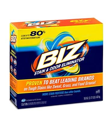 Biz Laundry Detergent Powder Booster, Stain & Odor Removal - 6-Pack, 50 Ounce Boxes