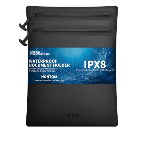 IPX8 Waterproof Boat Document Holder with 2-Pockets, 15.3"x11.8" - Image 2
