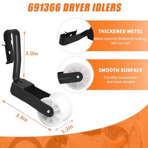 4392065 Dryer Repair Kit with 341241 Dryer Belt 691366 | Home Repair - Image 6