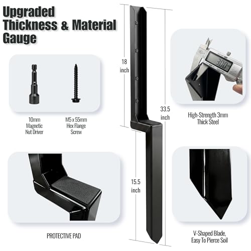 33.5" Fence Post Repair Kit, Fix Leaning or Rotted 4x4 | Home Repair - Image 3