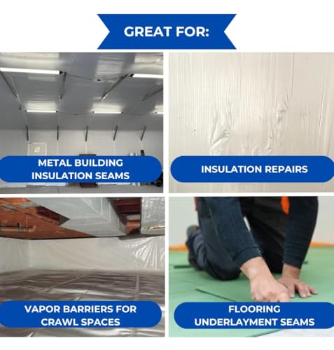 BlueTex Insulationㅤ 4'' Wide x 180' Long White Vapor | Home Repair - Image 3