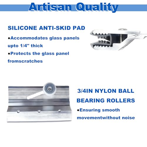 4-Pack M 6053 Frameless Shower Door Roller Assembly, 3/4 - Image 6