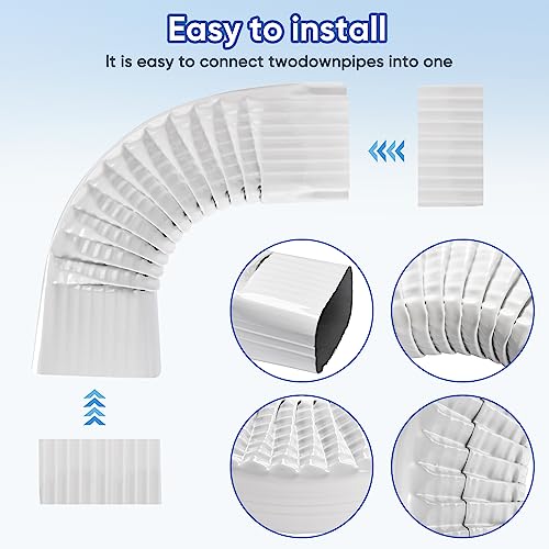 VYH Gutter Downspout Gutter Elbow Style B 3" x 4" 90° White - Image 5