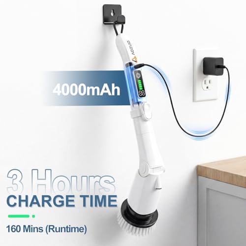 Cordless Electric Spin Scrubber with Extendable Long Handle - Image 6