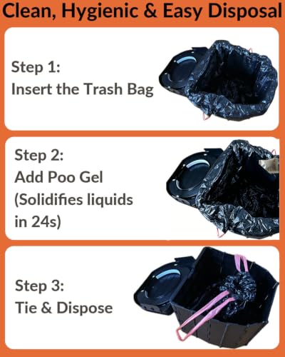 Portable Toilet 13 Inch 440 LBS for Adults & Teens | Travel Essentials - Image 6