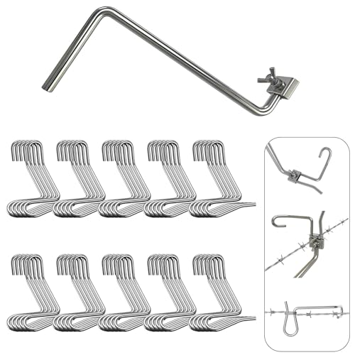 Fence Wire Tightener Kit, 50-Pack 1/4 in. Clips with 1 Tightening - Image 2
