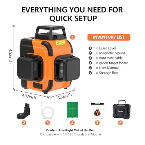 360° Lasers Level Self Leveling laser levels Professional tools - Image 3