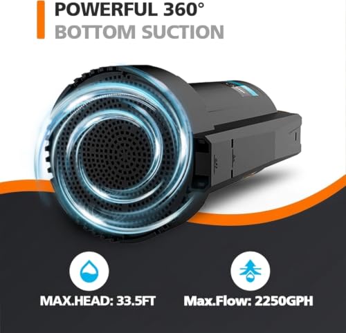 LEO 1/3 HP Automatic Sump Pump, 2250GPH Submersible Utility Pump - Image 3