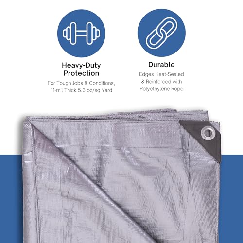 Kotap 8 x 20 Ft. Heavy-Duty Protection/Coverage Tarp, Superior - Image 6