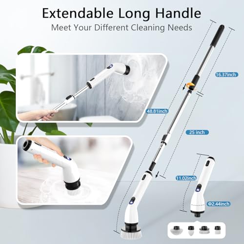 Electric Spin Scrubber,8 Replaceable Brush Heads for Home - Image 5