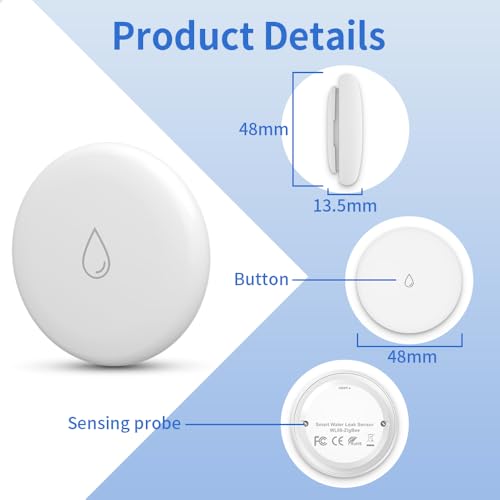 Tuya ZigBee Smart Water Leak Sensor with Built-in Alarm - Image 3