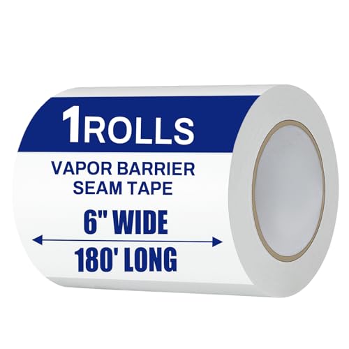 1 Roll, White Vapor Barrier Tape - Image 2