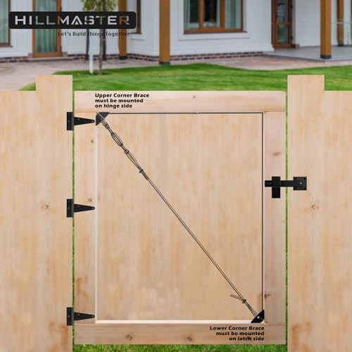 HILLMASTER Durable Anti Sag Gate Kit for Wooden Fence | Home Repair - Image 6