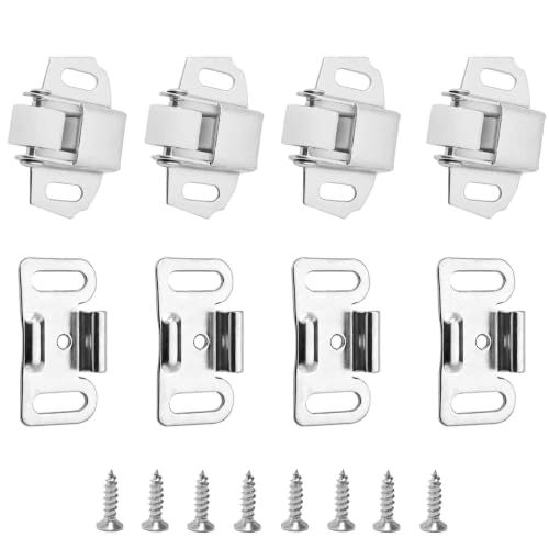 4 Sets Spring Roller Catch Latch with Screws, Roller Wheel - Image 2