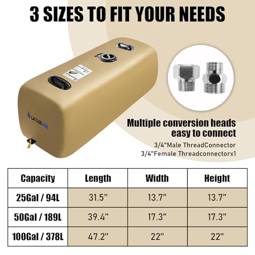 Drinking Water Storage Container,25/50/100gal Portable - Image 3