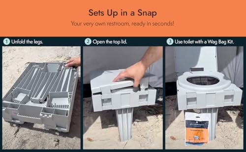 Cleanwaste GO Anywhere Portable Folding Toilet with WAG - Image 5
