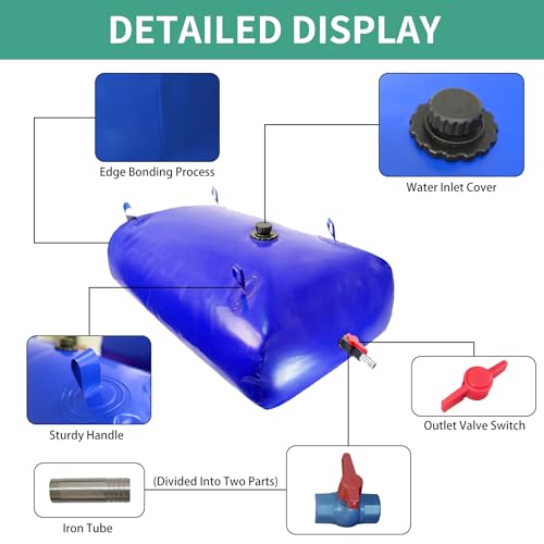 Aimery 113L/30Gallon Foldable Water Storage Bladder - Image 3