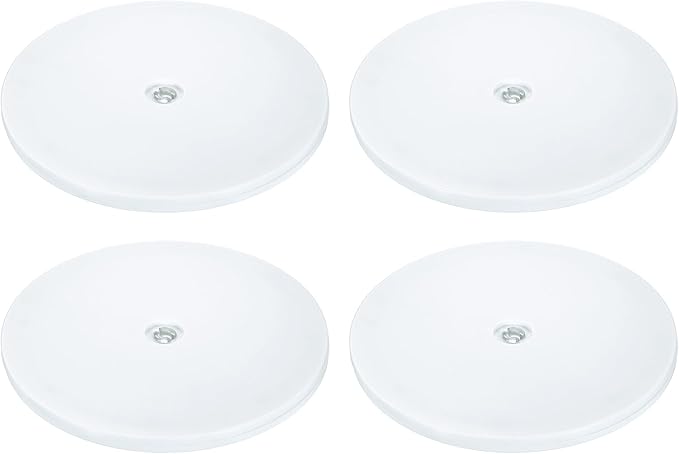 uxcell 4Pack Acrylic Lazy Susan Turntable, 8" Spinner Lazy Susan Turntable Organizer, Acrylic Ball Bearing Rotating Tray for Pantry Spice Rack Decorating, White