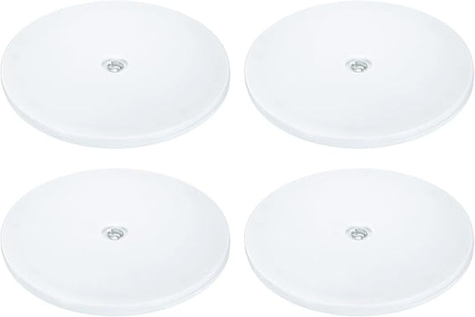 uxcell 4Pack Acrylic Lazy Susan Turntable, 8" Spinner Lazy Susan Turntable Organizer, Acrylic Ball Bearing Rotating Tray for Pantry Spice Rack Decorating, White