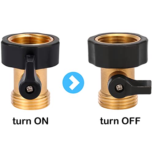 3 Pack 3/4" Brass Garden Hose Shut Off Valve - Image 5
