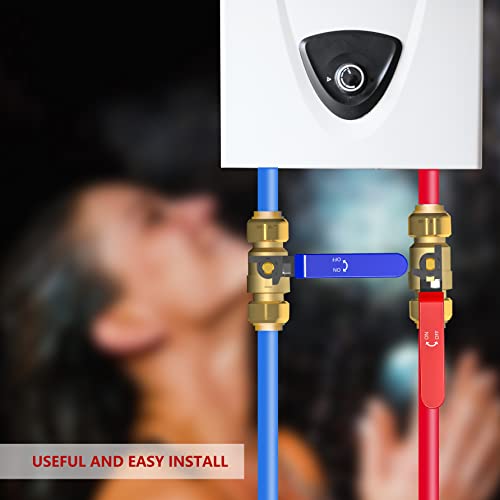 Hourleey 2 Pieces 1/2 Inch Push-Fit Full Port Ball Valve for Hot - Image 8