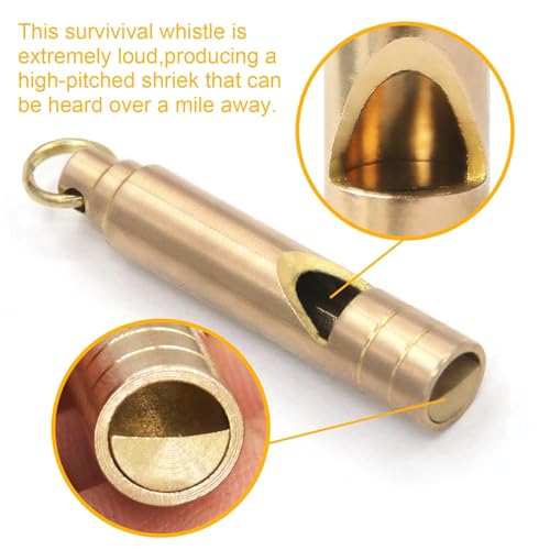 Brass Survival Whistle, 125 dB Loud Emergency Whistle - Image 6