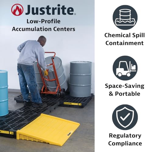Justrite Low Profile 1 Drum Spill Containment Pallet Accumulation - Image 3