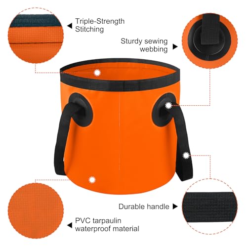 5 Gallon Bucket, Collapsible Bucket with Handle | Laundry & Clothing - Image 4